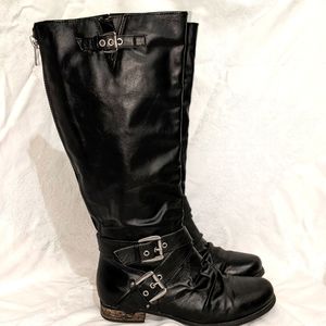 Carlos Santana knee high boots - black